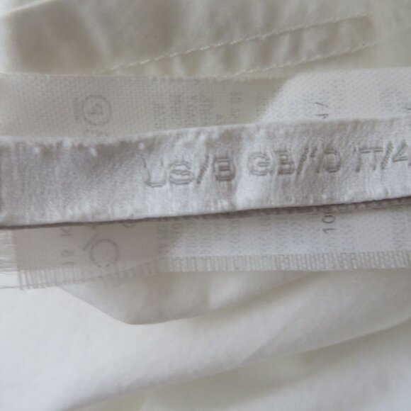 Vintage DKNY Cap Sleeve Tunic Button-Up Blouse White Cotton Womens US 8/GB 10/IT - Picture 9 of 14